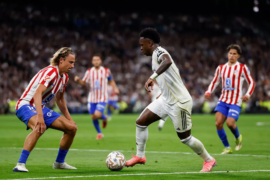 Vinicius Jr en el Real Madrid vs Atlético de Madrid